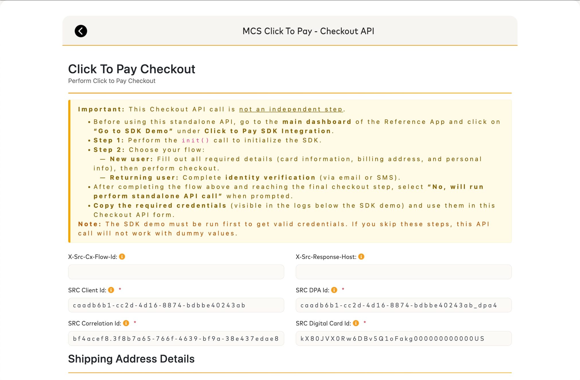 Square Api Check Out Example Mastercard Developers