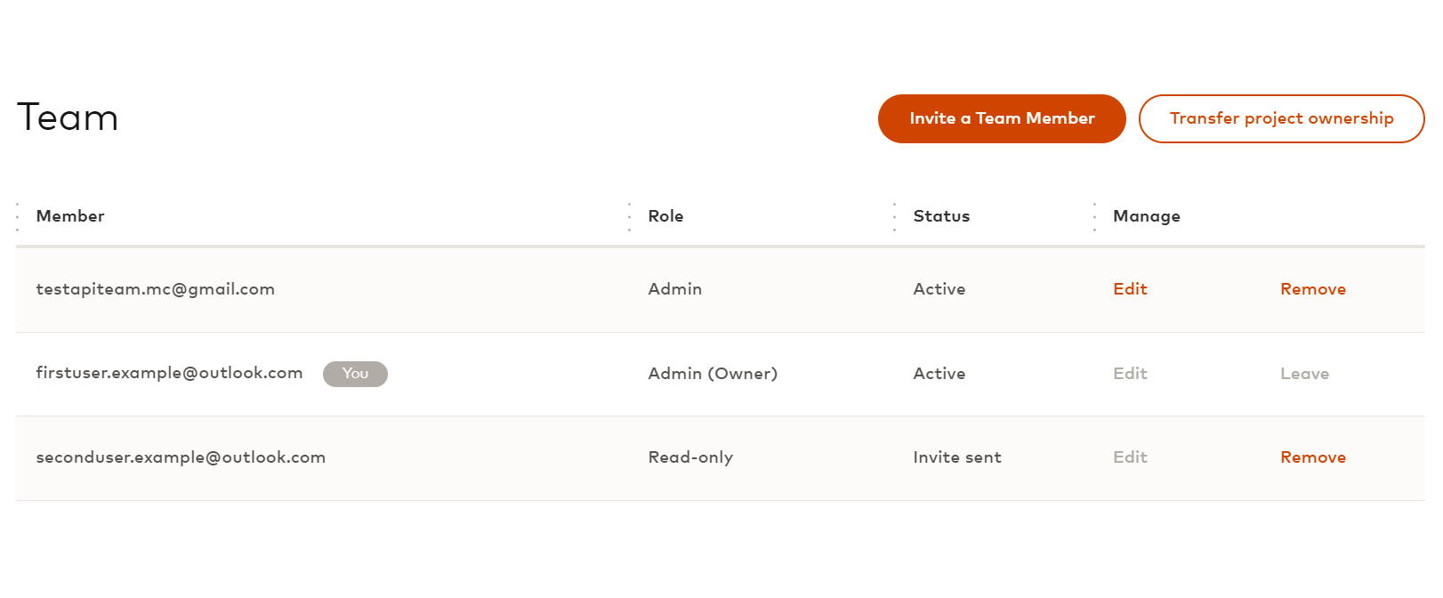 Transfer List Button Mastercard Developers